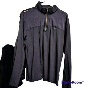 Calvin Klein Black Liquid Touch Track Shirt SZ=XL Long Sleeve #1